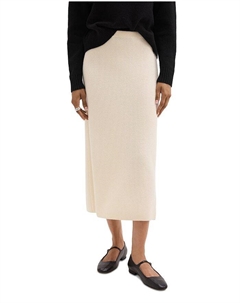 Юбка-миди из ребристого свитера, слоновая кость/кремовый Theory