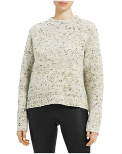 Разноцветный свитер из букле, зеленый Theory