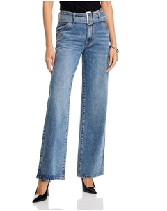 Джинсы Cove High Rise Belted в цвете Orion Blue, синий Steve madden