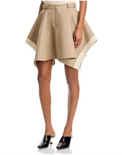 Мини-юбка с оборками, коричневый/бежевый 3.1 phillip lim