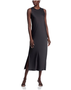 Атласное платье без рукавов, черный Herno