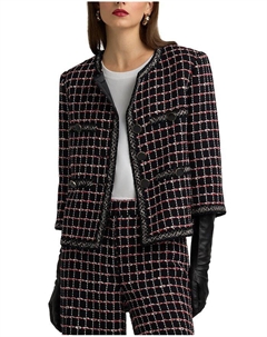 Пиджак из твида с окном, мультиколор St. john