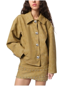 Укороченная куртка из искусственной кожи Indio, коричневый Apparis