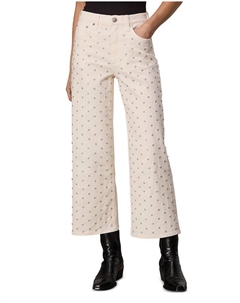 Украшенные высокой посадкой джинсы Andi Ankle Jeans в цвете Exru Pearl, белый Rag & bone