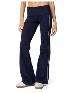 Расклешенные леггинсы Livie Fold Over, синий Edikted