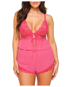 Комплект нижнего белья больших размеров Tammy для женщин: майка и шорты, розовый Adore me