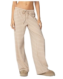 Штаны Jona Stripey с разрезами, коричневый/бежевый Edikted