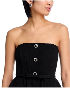 Креповый комбинезон, черный Self-portrait