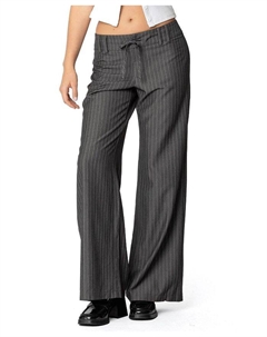 Широкие брюки в тонкую полоску Mayla, серый Edikted