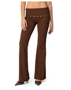 Леггинсы с заклепками Aries, коричневый Edikted