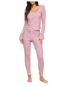 Женская пижама Audra, топ с длинными рукавами и леггинсы, розовый Adore me