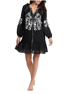 Туника из льняной марли для плавания, черный Tommy bahama