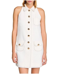 Платье с воротником «Питер Пэн», слоновая кость/кремовый Sandro