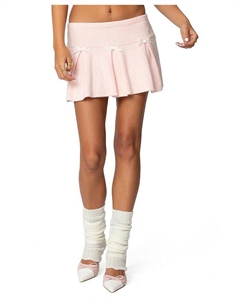 Пасхальная плиссированная трикотажная мини-юбка, розовый Edikted