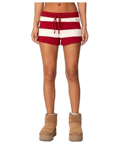 Вязаные шорты Райли, красный Edikted