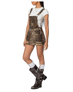 Мини-платье из джинсовой ткани с леопардовым принтом, мультиколор Edikted