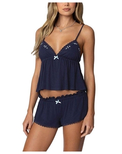 Майка-топ Dream Babydoll Waffle, синий Edikted