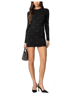 Мини-платье Solace с заклепками, черный Edikted