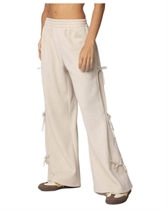 Спортивные брюки Claudette Baggy Ribbon, слоновая кость/кремовый Edikted