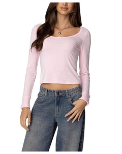 Топ с бантом Лоло, розовый Edikted