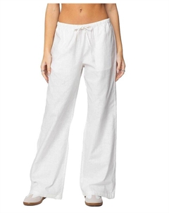 Брюки из льняной смеси Alexa, белый Edikted