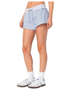 Контрастные полосатые шорты Riva, синий Edikted