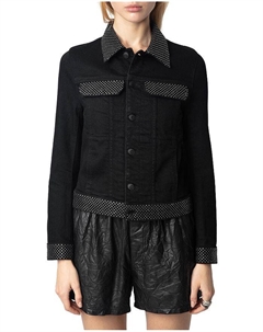 Джинсовая рубашка с заклепками Kioky, черный Zadig&voltaire