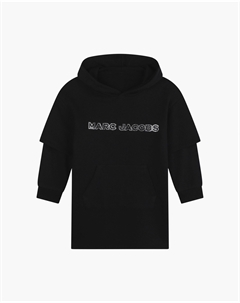 Платье с капюшоном из кристаллов, черный Marc jacobs