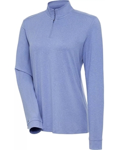 Женская рубашка-поло для гольфа Mentor с воротником-стойкой и длинными рукавами на молнии 1/4, лаванда Antigua