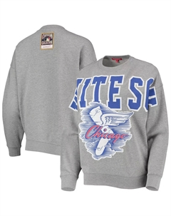 Женский легкий пуловер с логотипом Mitchell & Ness Heathered Grey Chicago White Sox Cooperstown Collection, легкий пуловер Unbranded