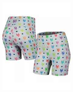Женские серые шорты New York Mets TLC Rainbow Unbranded