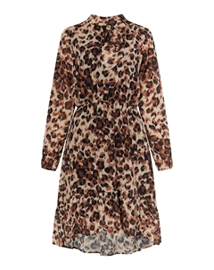 Платье Mit Leoprint, бежевый Faina