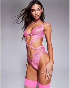 Валентинки Adore amour боди в розовом цвете - РОЗОВЫЙ Ann summers