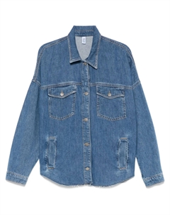 Куртка с кристаллическим логотипом, синий Liu jo