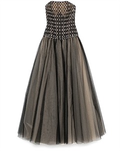 Вечернее платье с кристаллами, черный Dina melwani