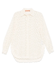 Рубашка из гипюра и кружева, белый Ermanno scervino