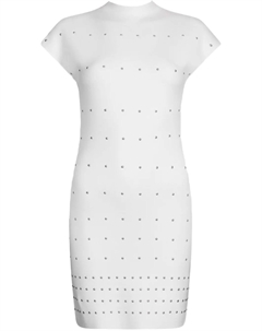 Трикотажное платье с заклепками, белый Liu jo