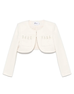 Креповый жакет с пайетками, нейтральный Self-portrait