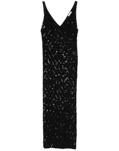 PAROSH полупрозрачное макси-платье, черный Parosh