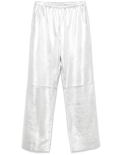 Кожаные брюки, серый Simonetta ravizza