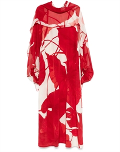 Платье макси с графичным принтом, красный F.r.s for restless sleepers