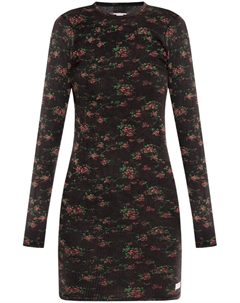 Платье с цветочным принтом, черный Alexander wang