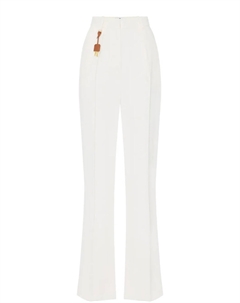 Брюки с подвеской-логотипом, белый Elisabetta franchi