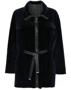 Пальто из овчины, синий Suprema