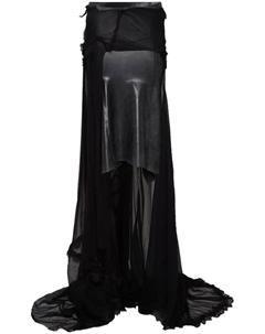 Юбка макси асимметричного кроя, черный Dsquared2