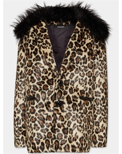 Блейзер с анималистичным принтом, нейтральный Dsquared2