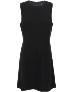 Теория Простое расклешенное платье, черный Theory