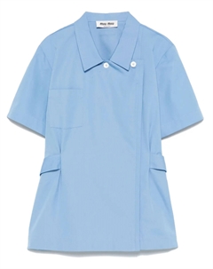 Холщовая рубашка, синий Miu miu