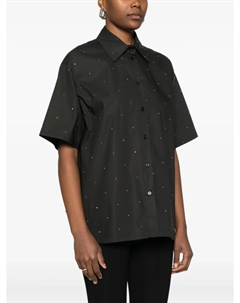 Рубашка, украшенная стразами, черный Manuel ritz