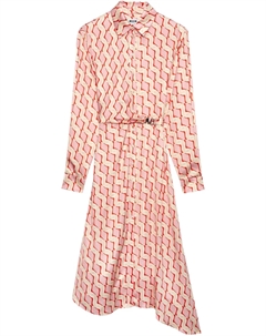 Платье с геометрическим узором, розовый Msgm